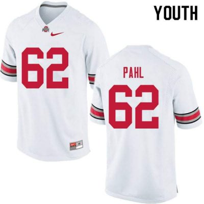 NCAA Ohio State Buckeyes Youth #62 Brandon Pahl White Nike Football College Jersey TWP3445BI